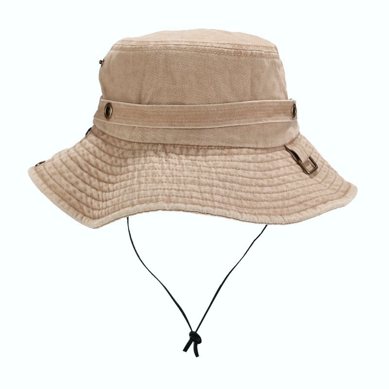 Nouveau chapeau seau délavé et ancien, camouflage d'été en plein air, chapeau d'alpinisme de voyage en pur coton, chapeaux de soleil pour hommes et femmes_voghion.com