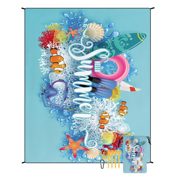 Foldable Polyester Camping Mat - Waterproof & Portable (200x150cm, Lightweight, For Picnic & Outdoor Travel)_voghion.com