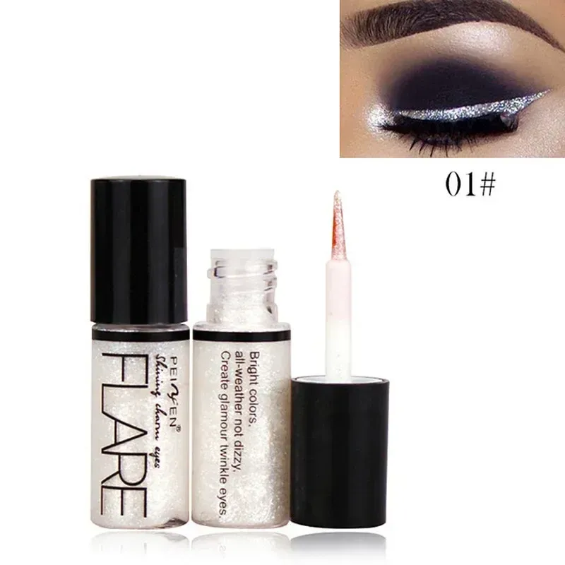 Professionelles Make-up Silber Roségold Farbe Flüssiger Glitter Eyeliner Neue glänzende Eyeliner für Frauen Augenpigment Koreanische Kosmetik_voghion.com