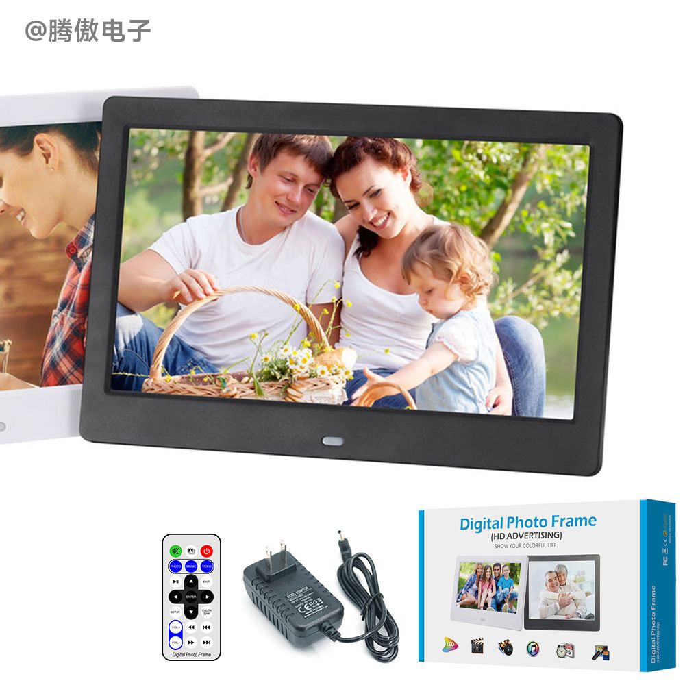10-Zoll-LED-HD-Digitalfotorahmen – 1024 × 600 Auflösung mit Musik, Video und voller Funktionalität – Perfektes Weihnachtsgeschenk_voghion.com