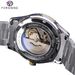 Forsining Diamond Luxury Men Automatic Mechanical Gold Orologi in acciaio inossidabile con chiusura nascosta Multifunzionale Data automatica Quadrante settimanale_voghion.com