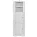 Tall Bathroom Corner Cabinet; Freestanding Storage Cabinet With Doors And Adjustable Shelves; MDF Board_voghion.com