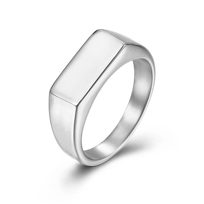 Bague d'étanchéité en acier titane pour homme et femme, style neutre et froid, design simple, sans genre, bague lisse_voghion.com