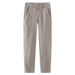 Men's Clothing Linen Pants Men's Retro Trousers Spring Solid Color Cotton And Linen Casual Pants Loose Straight Suit Pants Cotton And Linen Pants Men_voghion.com