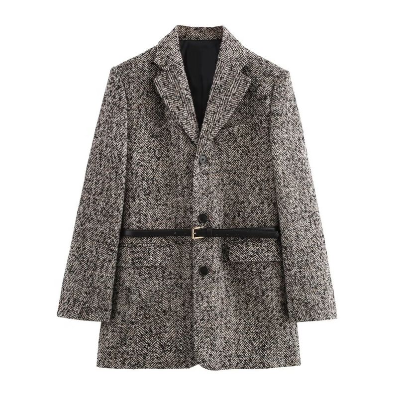Winter Neue Produkt frauen Mode mit Gürtel Lose Anzug Mantel w_voghion.com