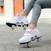 Roller Skates, Deformed Shoes, Four Wheel Skates, Children's And Teenagers' Wheel Shoes, Double Row Wheel Roller Skates_voghion.com