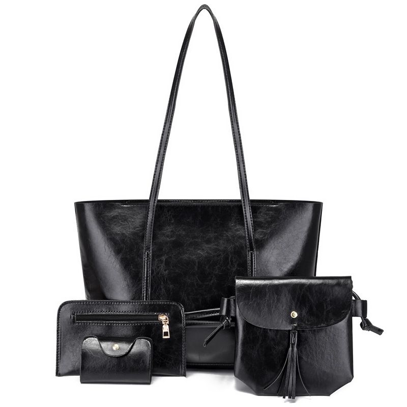 Damentasche Große Kapazität Handtasche Mode Retro Mutter-Kind-Tasche Mehrteiliges Set Umhängetasche Messenger Bag Kartenhalter_voghion.com