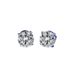 Mujing Jewelry S Silver One Carat Classic Round Cut Simulated Diamond Fashion Versatile Earrings For Women_voghion.com