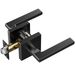 Passage Door Handle, 1 Pack Matte Black Door Lever, Left Or Right Handing Reversible Lever Non-Locking, 45° Rotation To Open, Square Interior Door_voghion.com