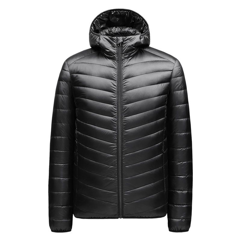 Chaqueta ligera de plumón para hombre - Abrigo plegable con capucha desmontable (5 colores, M-5XL)_voghion.com
