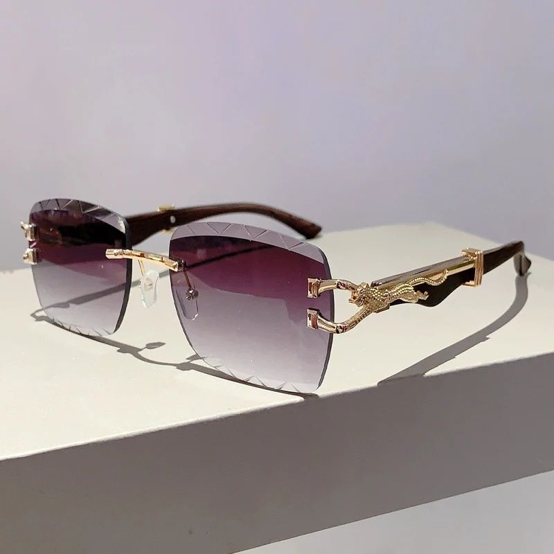 KAMMPT Rimless Vintage Sunglasses  New Arrival Square Gradient Ocean Lenses Women Shades Brand Design Trendy Eyewear_voghion.com