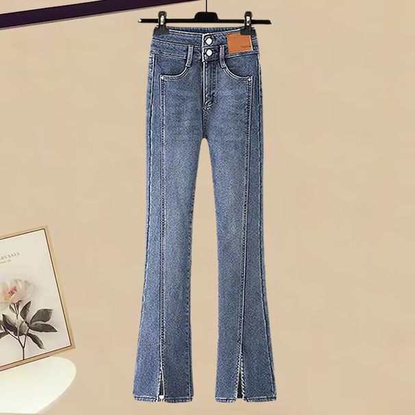 Sieviešu apģērbs Super Hot Spring apģērbs Divdaļīgs uzvalks Vecumu samazinošs krekls Džinsi ar pilnu augstas klases sajūtu komplektu_voghion.com