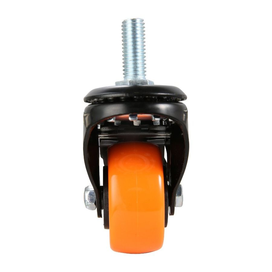 Ruote girevoli con perno girevole, 2 ruote per carichi pesanti, bloccaggio industriale, doppia capacità, set di ruote di sicurezza da 110 libbre in pollici, 4 ruote filettate con freno_voghion.com