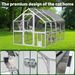Outdoor Cat House Cat Enclosures 110' Large Kitten Playpen With Platforms,Upgrade Waterproof Cover-Grey And White_voghion.com