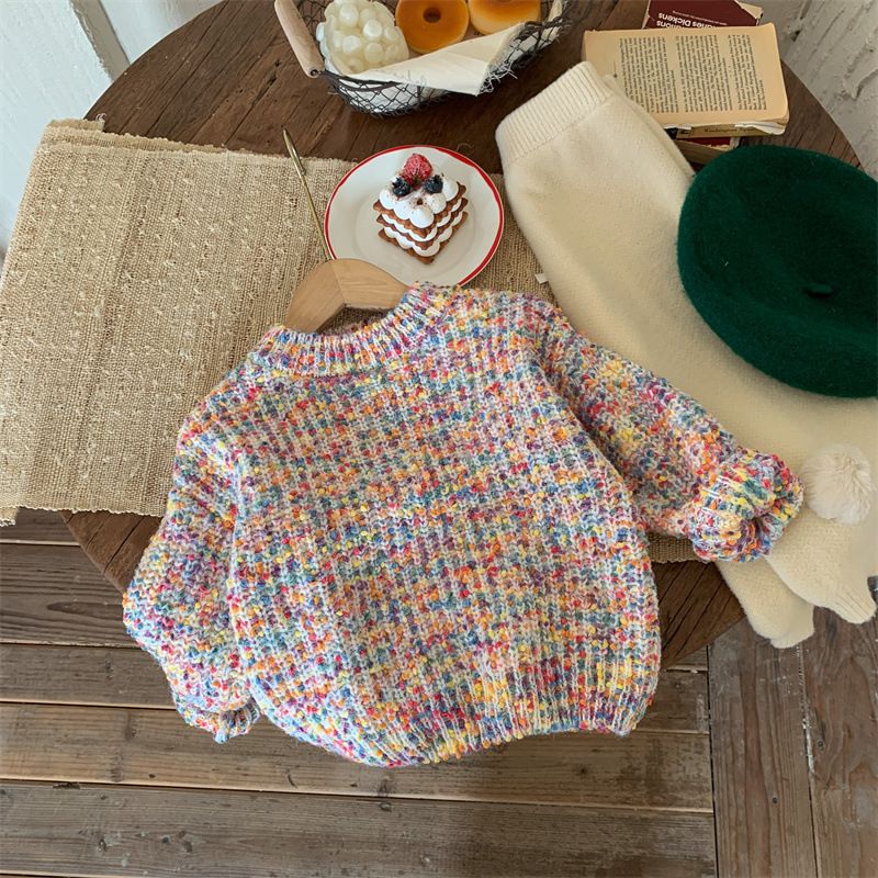 Girls Wear Sweaters Autumn And Winter Children's Base Girls Baby Pullover Thick Knit Sweater Trend_voghion.com
