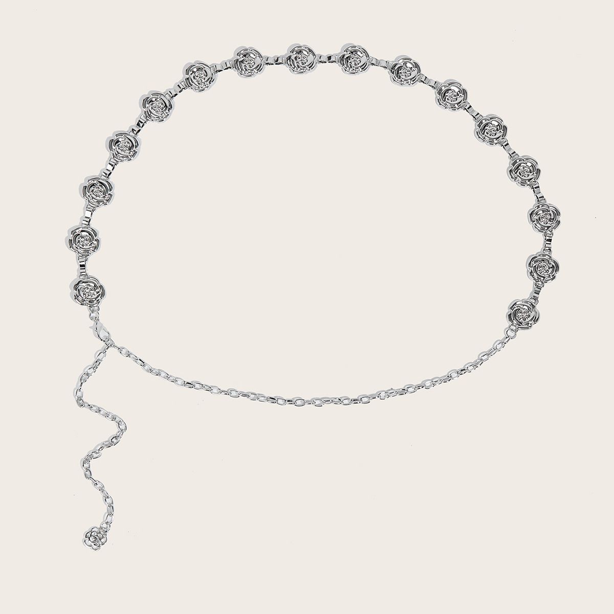 Damen Dekorativer dünner, einfacher, hundert passender Kleid-, modischer Taillenketten-Gürtel für kleine Röcke_voghion.com