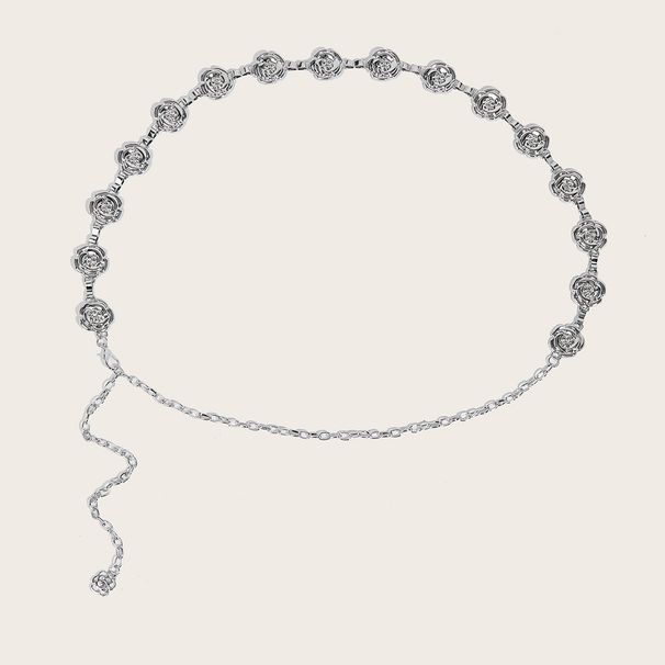 Damen Dekorativer dünner, einfacher, hundert passender Kleid-, modischer Taillenketten-Gürtel für kleine Röcke_voghion.com