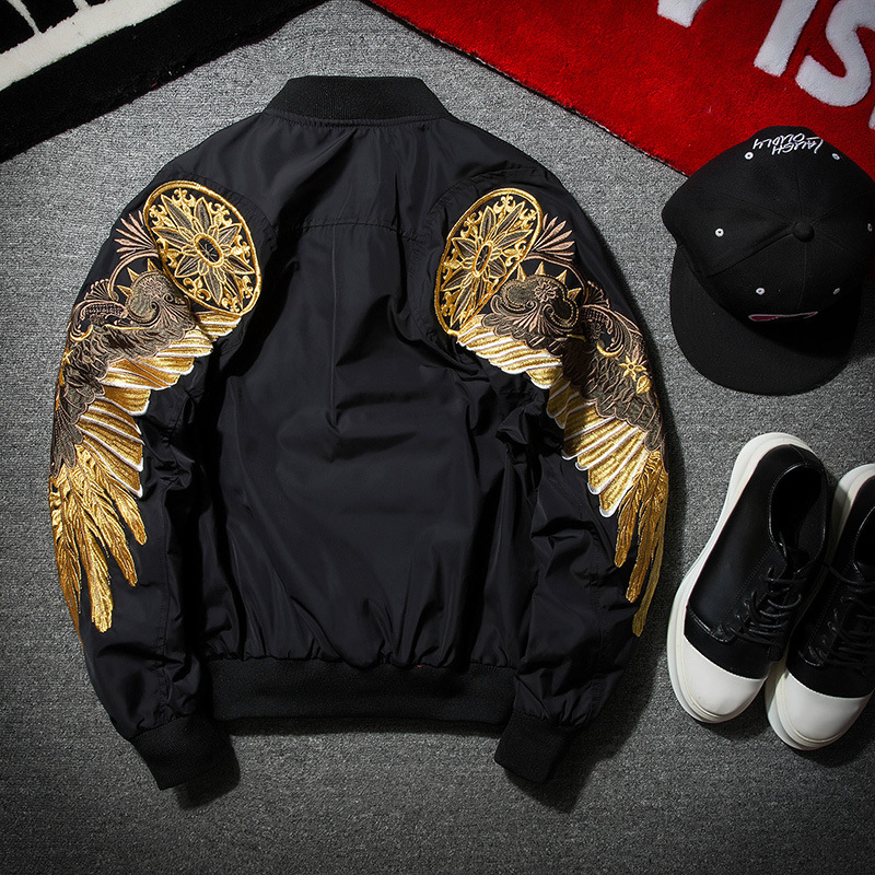 Jacke Herren Trendy Marke Neue Stickerei Baseball Gepolsterte Hip Hop Lose Herbst Und Winter Verdickte Bomber Jacke Paar_voghion.com