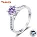 Tancise Top Quality Classic 1.0CT Moissanite Anelli in argento sterling per le donne Moissanite gioielli per ragazze regalo di nozze_voghion.com