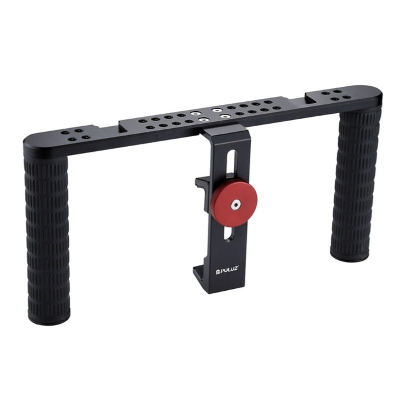 Aluminum Alloy Mobile Phone Video Camera Stabilizer SmartPhone Film Making Rig Cage Mobile Phone Grip Holder Bracket Stabilizer_voghion.com
