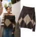 Off-Shoulder Diamond Knit Sweater – Trendiger One-Shoulder-Pullover für Damen (Wie abgebildet, S/M/L)_voghion.com