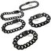 Bracciale da uomo Bling in acciaio inossidabile 316L nero lucido Larghezza catena: 9~16 mm_voghion.com
