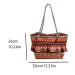 Stripe Ethnic Shoulder Tassel Large Capacity Canvas Colorful Handbag Travel Storage Bag Korean Style_voghion.com