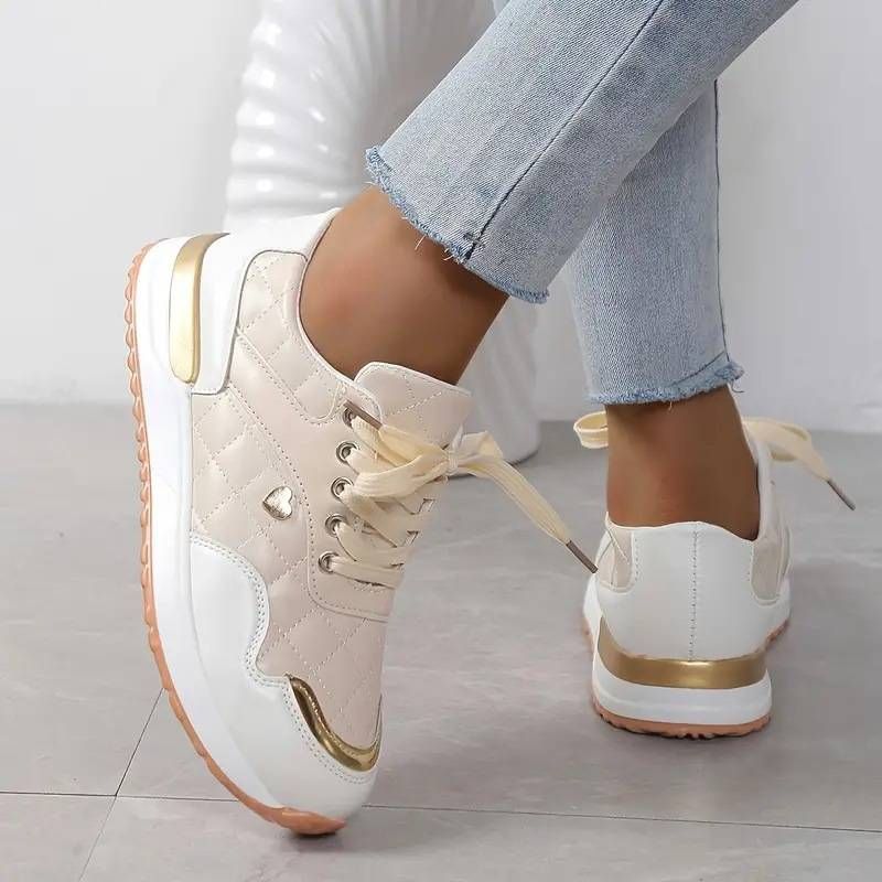 SHLIANG Women's Mesh Sneakers Patchwork Lace Up Flat For Women Lightweight Female Shoes Classic Versatile Zapatillas De_voghion.com