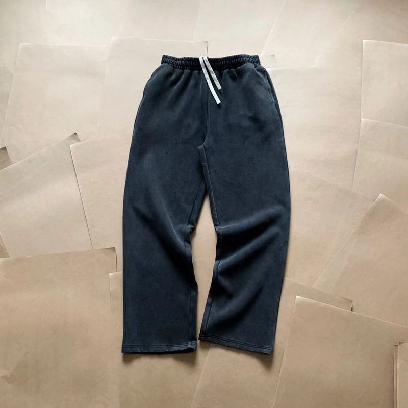 Herrenbekleidung Color Destruction Gerade, lockere, drapierte Jogginghose mit weitem Bein_voghion.com