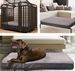 Cama ortopédica para perros grandes - Jaula impermeable grande con funda extraíble y lavable, soporte de espuma tipo huevera y base antideslizante, color gris_voghion.com