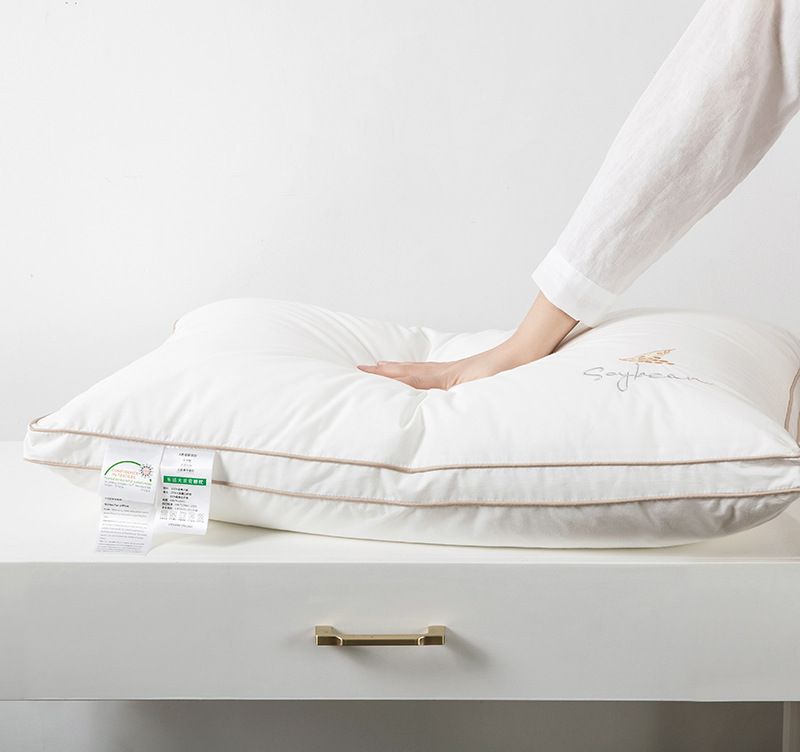 Home Textile Soft Sleeping Pillow Soy Fiber Cervical Pillow_voghion.com