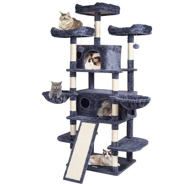 Cat Tree 68.5' Cat Tower For Indoor Cats With Cat Condos Scratching Post_voghion.com