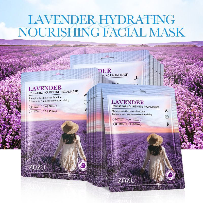ZOZU Lavender Moisturizing, Brightening, Soothing And Moisturizing Plant Facial Mask_voghion.com
