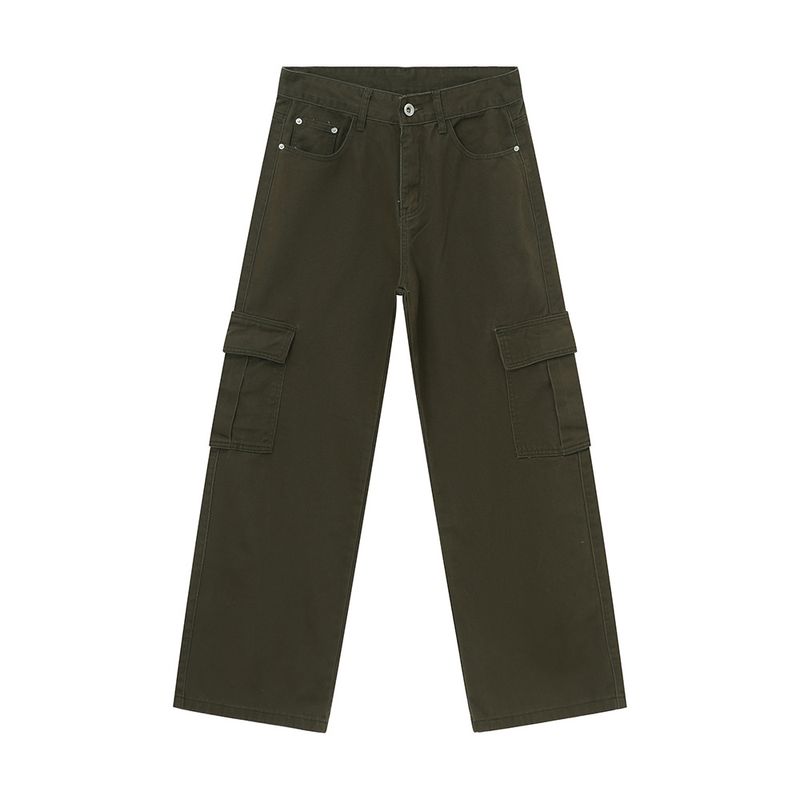 Jeans dritti multi-tasche Cleanfit Basic Simple da uomo, tinta unita, multicolore_voghion.com