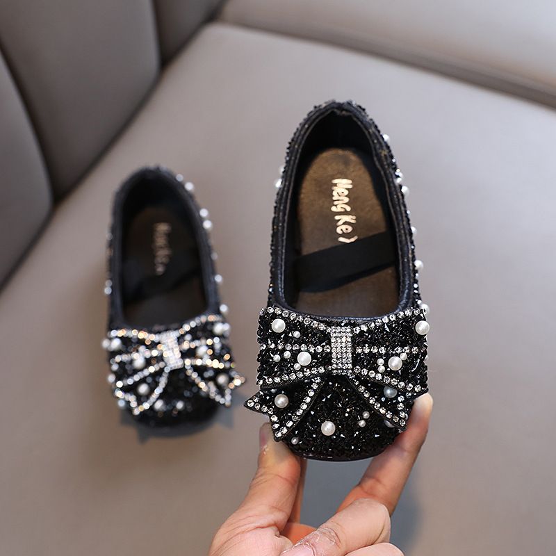 2025 Summer New Bow Ladies Girls Princess Girls Baby Princess Single Shoes Leather Shoes Dance Performance_voghion.com