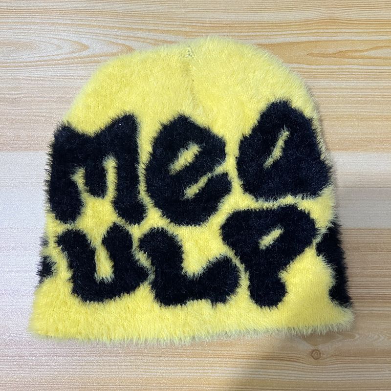 Women's Hats Fur Style Mea Knitted Hat Without Brim Hat Personality Beanie Hat_voghion.com