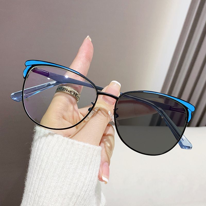Nuevas gafas de moda modernas con espejo plano antiazul, con personalidad, versátiles, fotosensibles y que cambian de color, con montura europea y americana._voghion.com