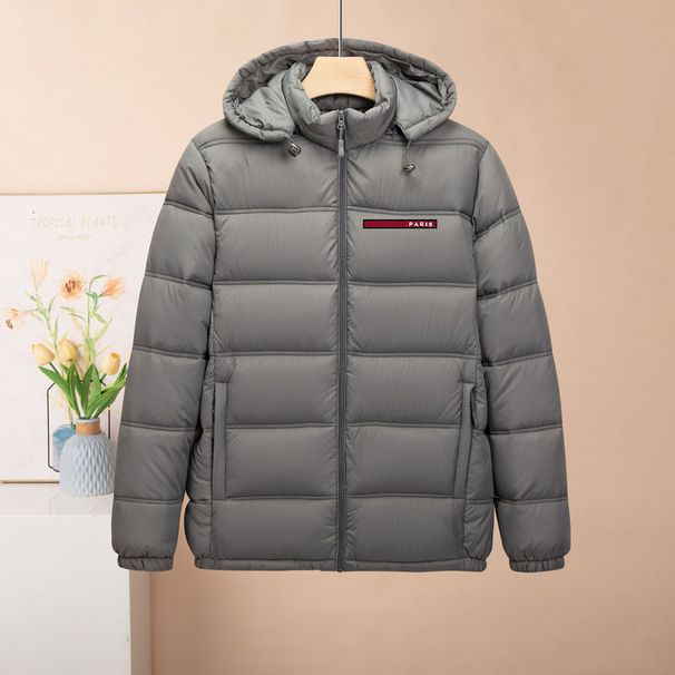 Men's Clothing Fashion Outdoor Cotton Padded Jackets For Men And Women, Youth Winter Long Stripe Logo Cotton Jackets, Warm Puffer Jackets_voghion.com