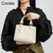 Kouyi 2024 New Handheld Light Luxury Commuting Crossbody Shoulder Cowhide White Fashion Women's Bag_voghion.com