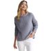 Round Neck Raglan Sleeve Sweater Women's Autumn And Winter Warm Versatile Pullover Knitwear_voghion.com