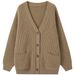 Weicher und gemütlicher Herbst-Winter 2025 Neuer loser Mantel Koreanisches Outfit Top Strickpullover Damen Lazy Style Cardigan_voghion.com