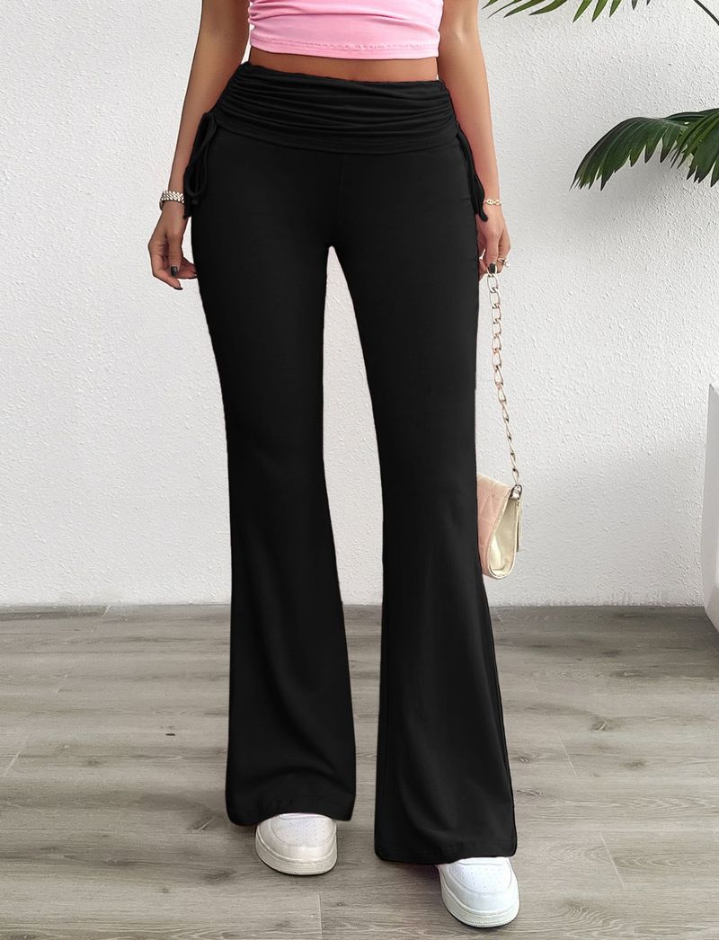 Ropa de mujer Primavera y verano Casual Color sólido Delgado Plisado_voghion.com