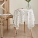 Tischdecke aus Polyesterspitze – Stilvolle quadratische Abdeckung für Couchtisch, Küche, Fernsehtisch – Hitzebeständig, waschbar, elegantes florales geometrisches Design_voghion.com
