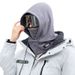 Gorro de invierno para hombre con bufanda integrada, resistente al frío, al viento y a la nieve, tipo lei feng, cálido, ideal para ciclismo y con forro polar._voghion.com