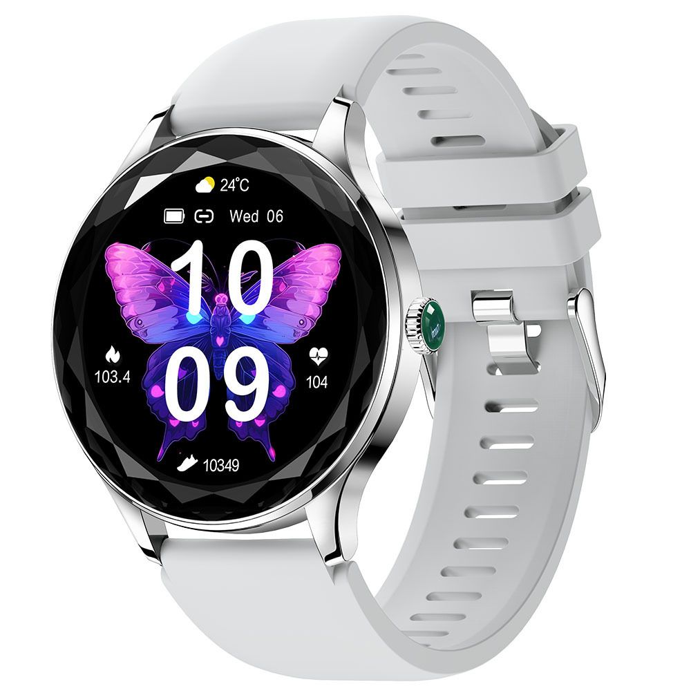NX23Pro Women's Smart Watch Bluetooth Call Cutting Mirror Heart Rate Health Information Reminder Sports Watch_voghion.com
