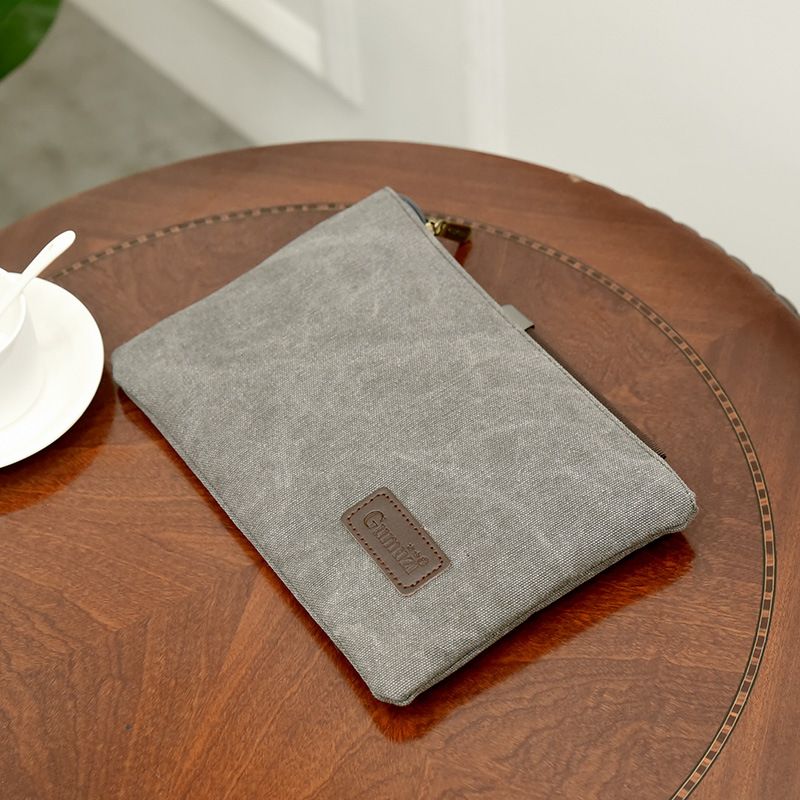 Borsa da polso da uomo ClutchBag Business Canvas Envelope Borsa da polso leggera e resistente all'usura_voghion.com