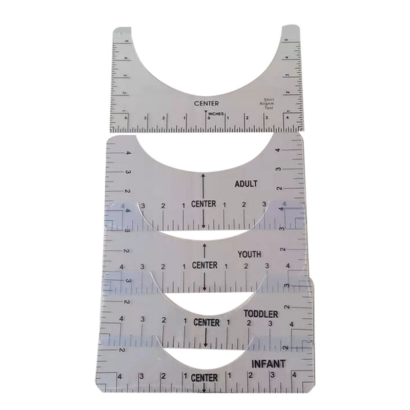DIY Short Sleeve Design Ruler Round Neck Calibration Tool Alignment Tool Ruler_voghion.com