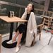Autumn Winter 2021 New Sweater Long Coat Elegant Solid Color Outerwear Shawl Knitted Cardigan Women's Trendy_voghion.com