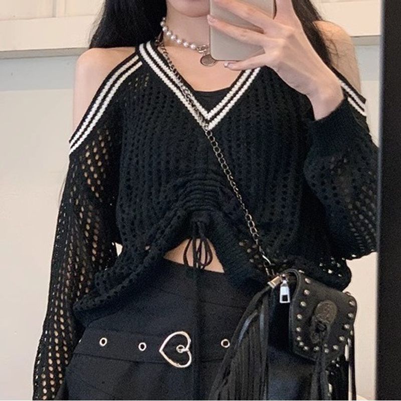 Geantă scurtă tricotată cu protecție solară, stil Spicy Girl, pentru femei, de vară, cu design lejer, lungă de nișă_voghion.com