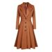 Women's Fashion Foreign Trade 2018 Autumn New Women's European And American Single-Breasted Sleeve Fashion Casual Long Trench_voghion.com